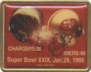 Fanatics Authentic San Francisco 49ers vs. Diego Chargers Super Bowl XXIX 10.5 x 13 Sublimated Plaque