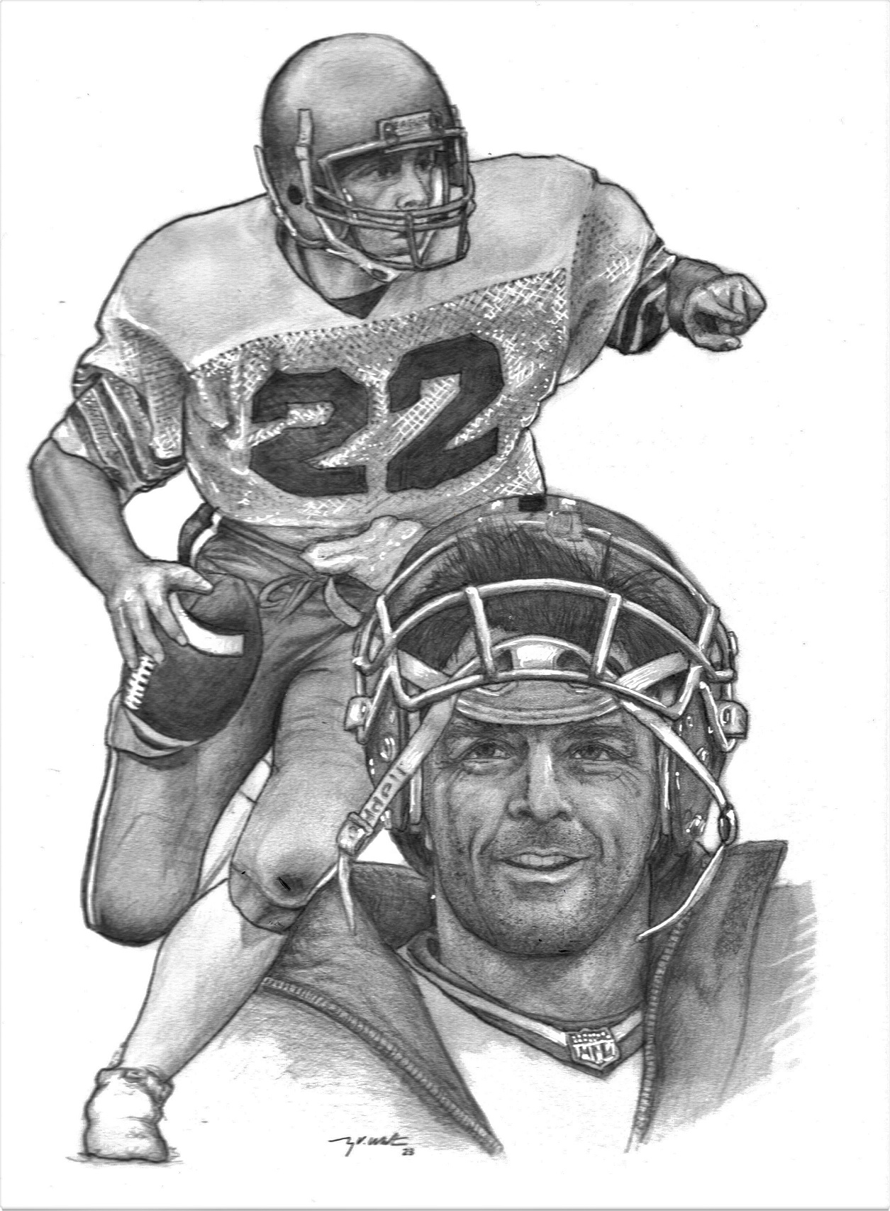 Sketch, Art, Portrait, Boston College, Quarterback, Doug Flutie, Heisman, Football