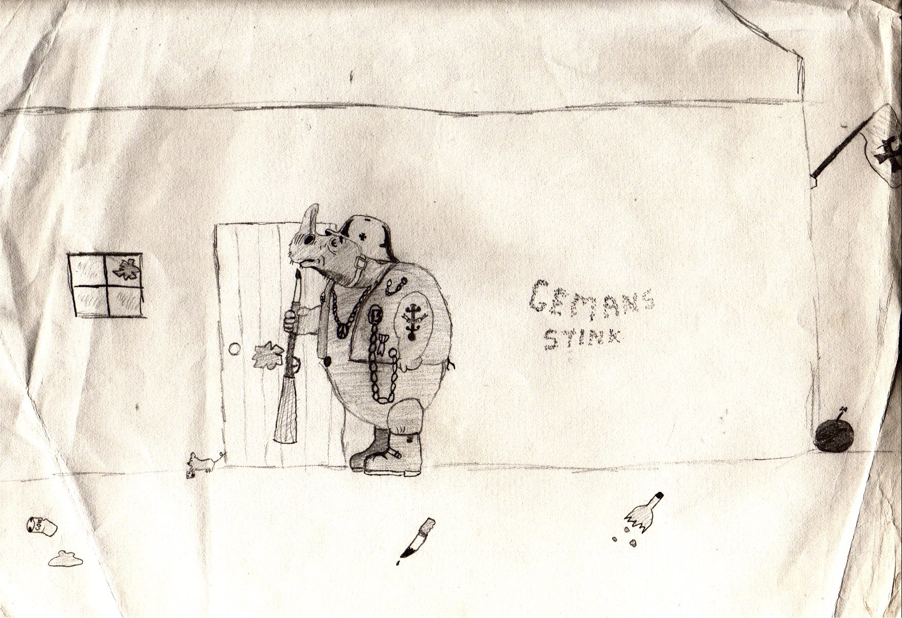 Sketch, Art, Portrait, WWII