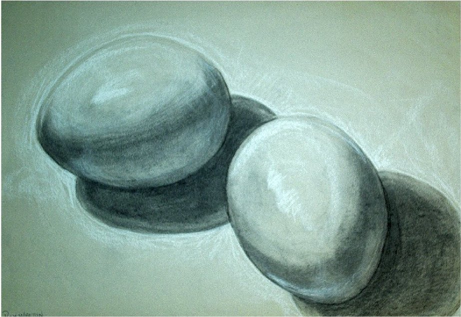 Eggs, shadow, Art