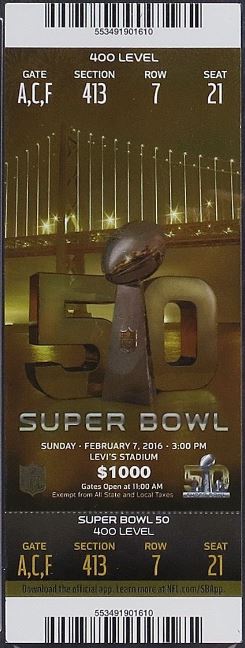 Super Bowl T          Ticket