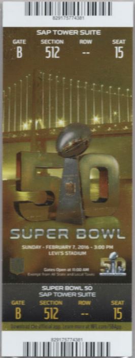 Super Bowl T          Ticket