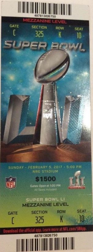 Super Bowl T          Ticket