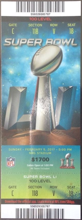 Super Bowl T          Ticket