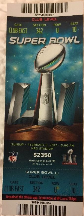 Super Bowl T          Ticket