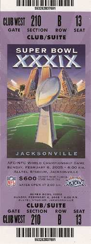 Super Bowl T          Ticket