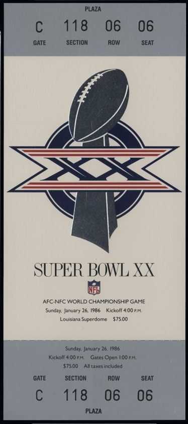 Super Bowl T          Ticket