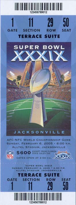 Super Bowl T          Ticket