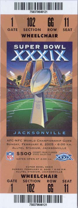 Super Bowl T          Ticket