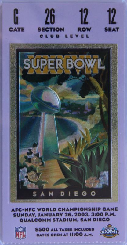 Super Bowl XXXVII (37) Commemorative Dangler Pin - 50th