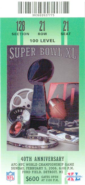 Super Bowl T          Ticket