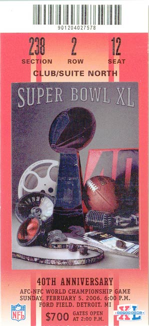 Super Bowl T          Ticket