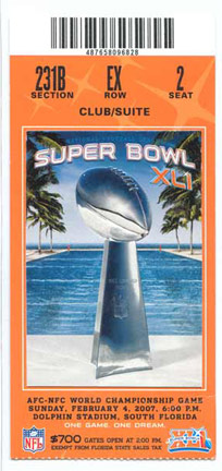 Super Bowl T          Ticket