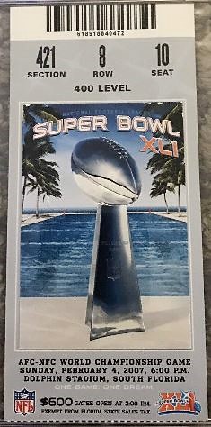 Super Bowl T          Ticket