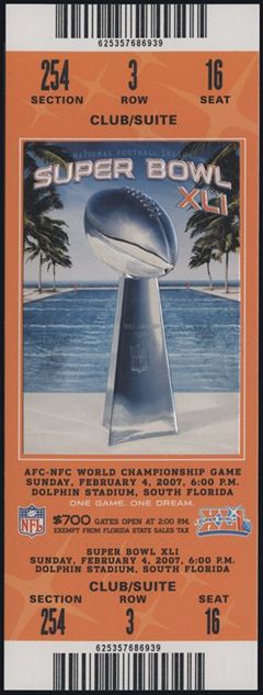 Super Bowl T          Ticket