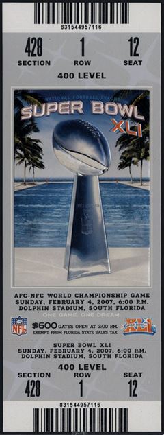 Super Bowl T          Ticket