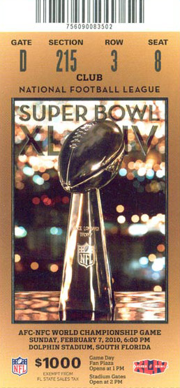 Super Bowl T          Ticket