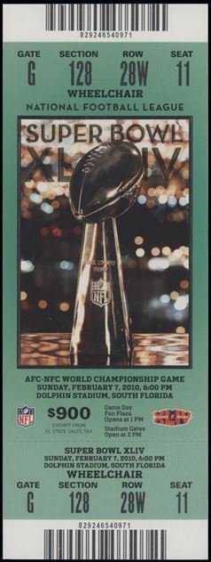 Super Bowl T          Ticket