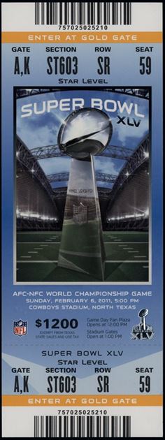 Super Bowl T          Ticket