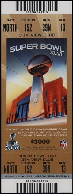 Super Bowl T          Ticket