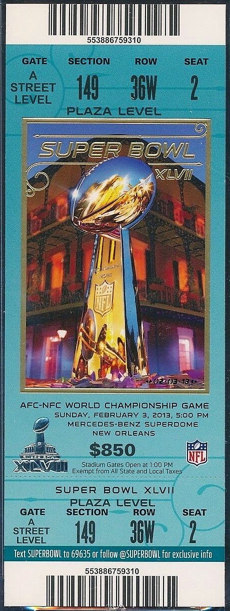 Super Bowl T          Ticket