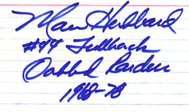 Marv Hubbard - Oakland Raiders