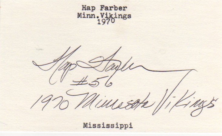 Hap Farber - Minnesota Vikings