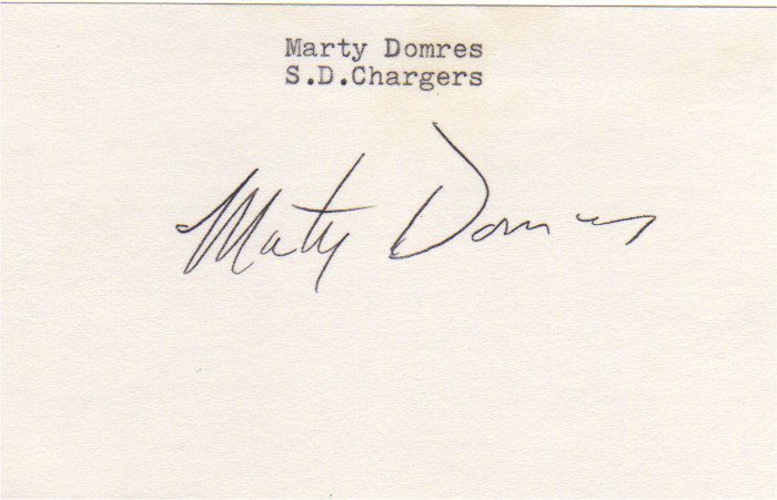 Marty Domres - San Diego Chargers