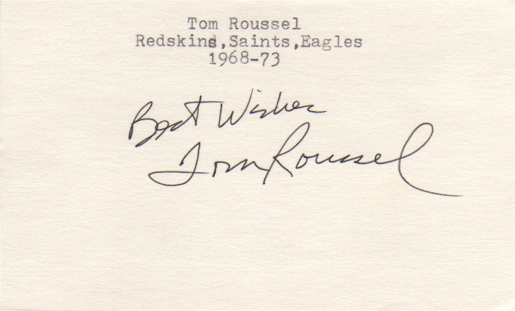 Tom Roussel - Washington Redskins