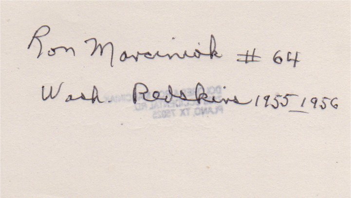 Ron Marciniak - Washington Redskins
