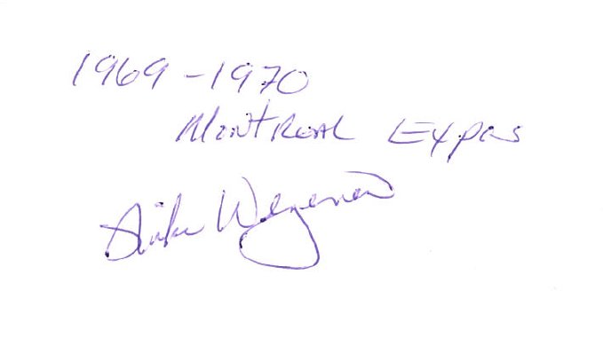 Mike Wegener - MLB Montreal Expos