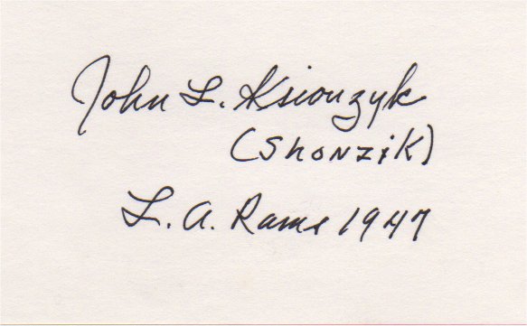 John Ksionzyk - Los Angeles Rams