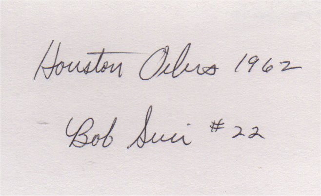 Bob Suci - Houston Oilers