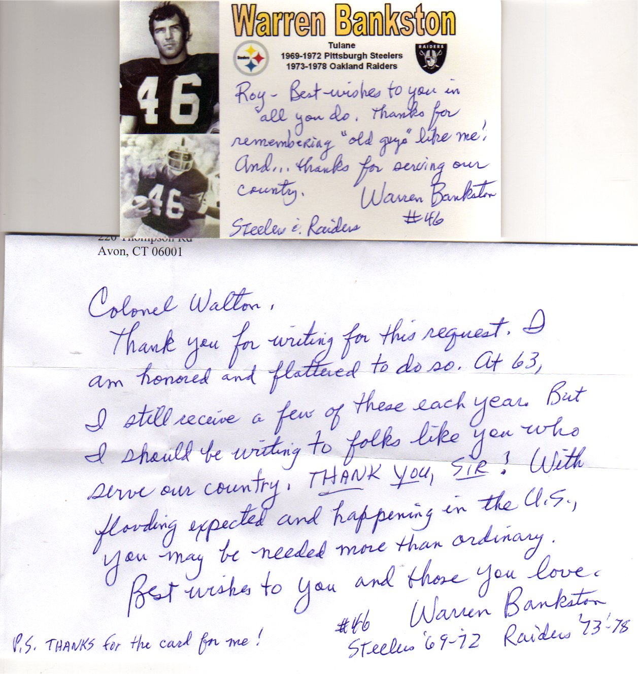 Warren Bankston - Pittsburgh Steelers