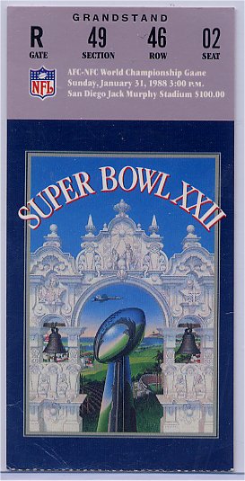Ticket Stub - Super Bowl XXII
