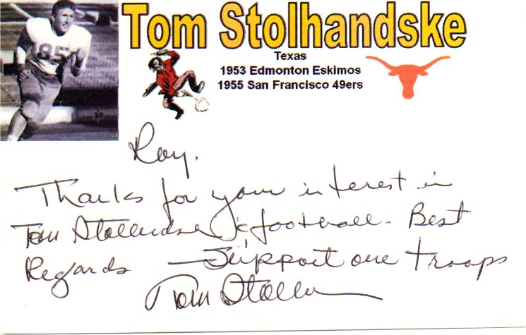 Tom Stolhandske - San Francisco 49ers
