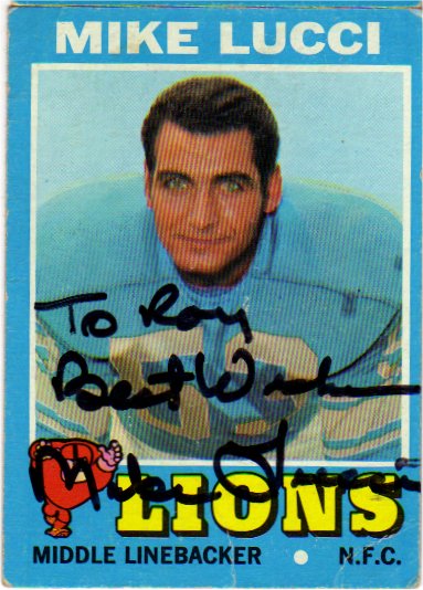 Mike Lucci - Detroit Lions