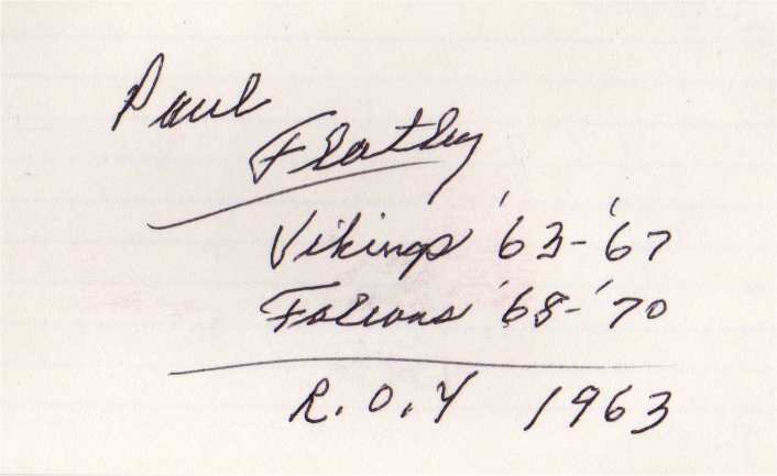 Paul Flatley - Minnesota Vikings