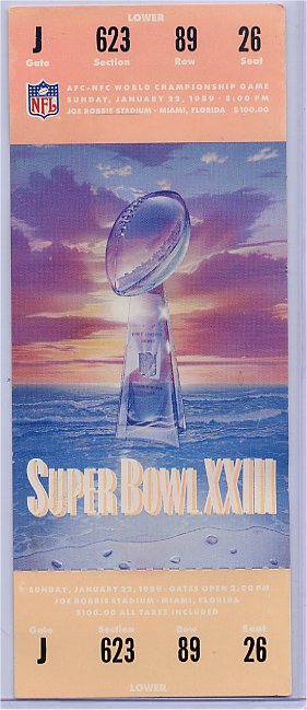 Full Unused - Super Bowl XXIII