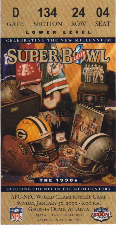 Ticket Stub - Super Bowl XXXIV