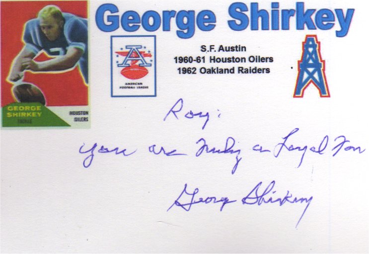 George Shirkey - Houston Oilers
