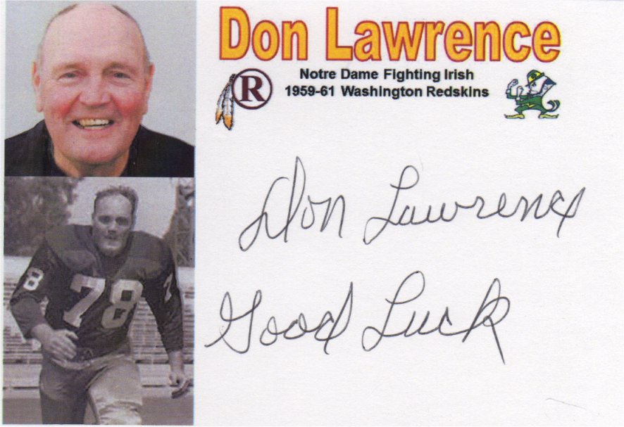 Don Lawrence - Washington Redskins