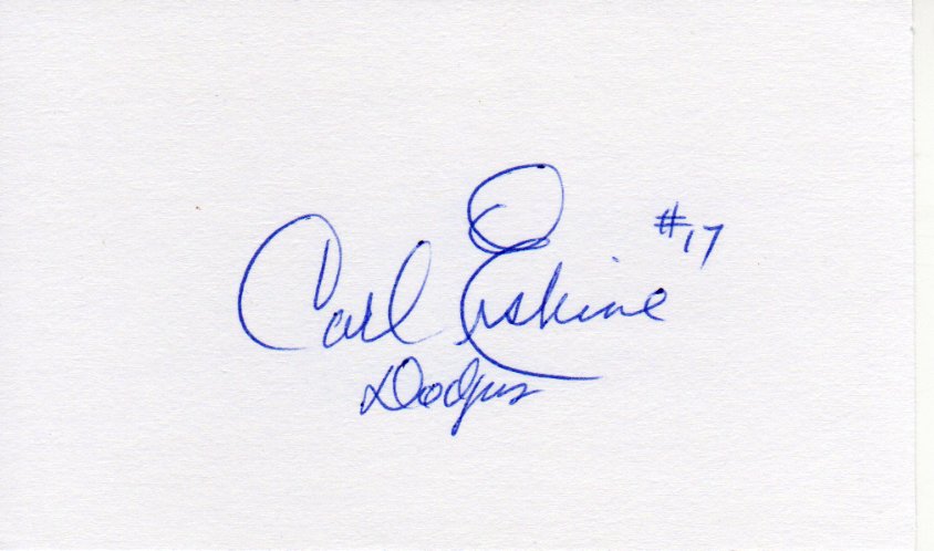 Carl Erskine - MLB Brooklyn Dodgers