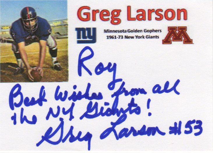 Greg Larsen - New York Giants