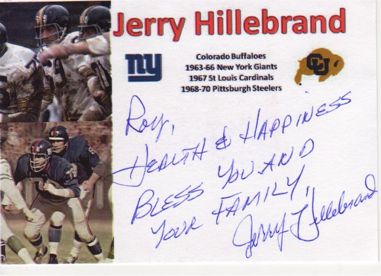 Jerry Hillebrand - New York Giants