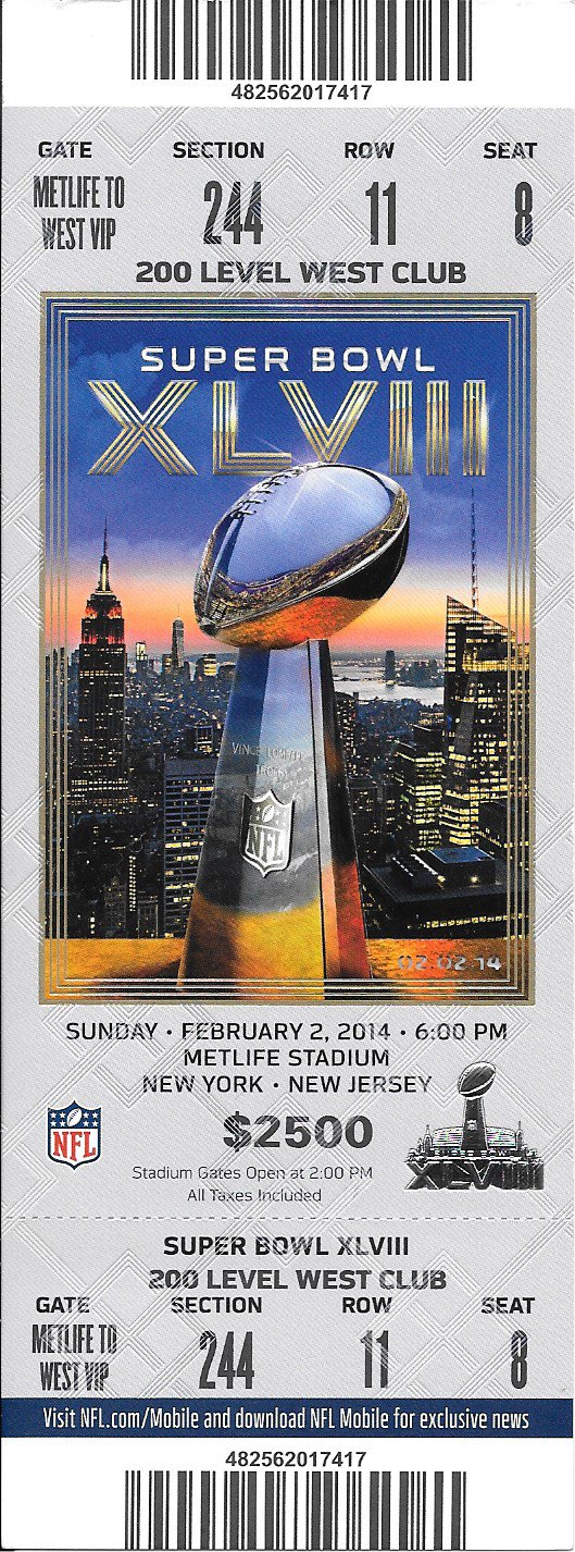 Full Ticket Club Level - Super Bowl XLVIII