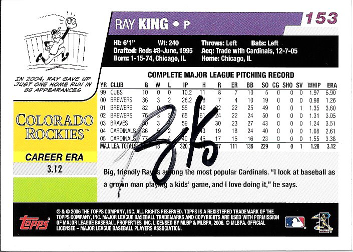 Ray King - MLB Colorado Rockies