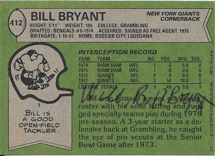 Bill Bryant - New York Giants