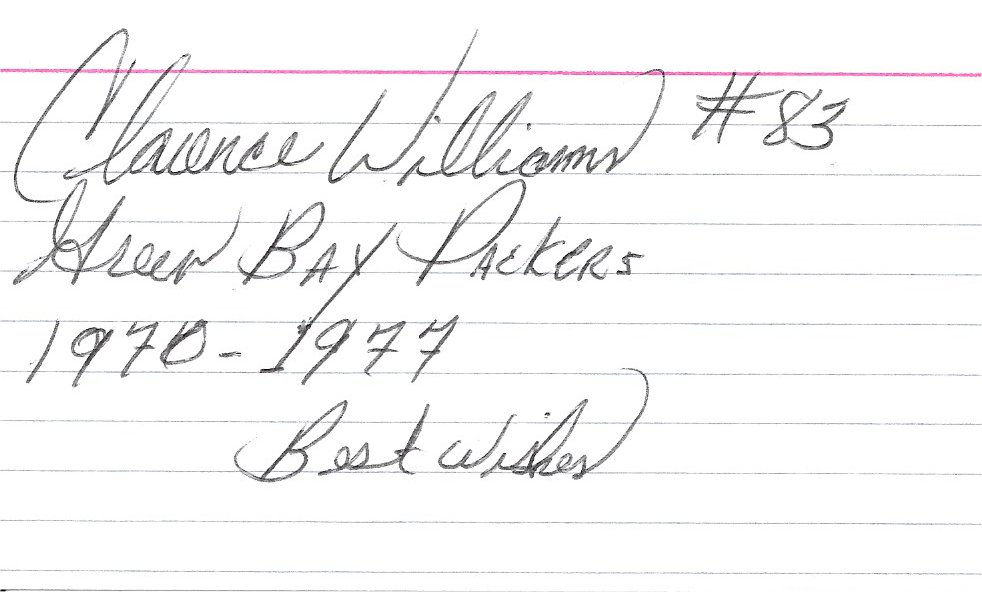 Sweeny Williams - Green Bay Packers