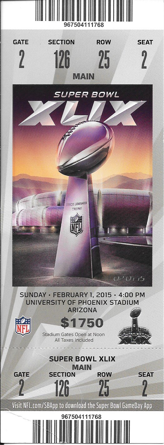 Full Ticket Club Level - Super Bowl XLIX
